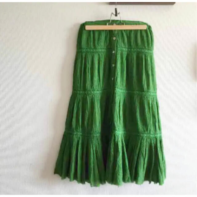 Joie (ファッション)(ジョア)のjoie グリーンロングスカート レディースのスカート(ロングスカート)の商品写真