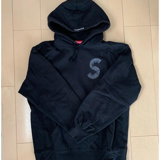 Supreme  S logo Hooded Sweatshirt 黒　M