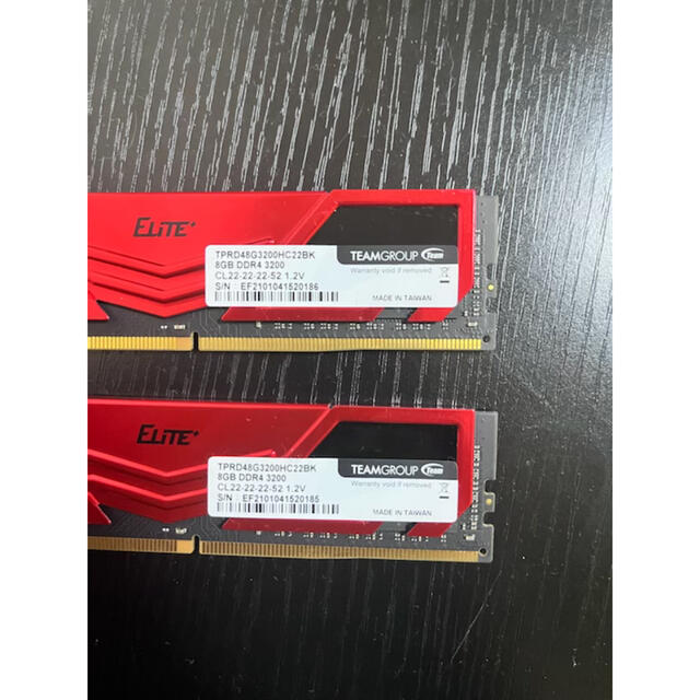 TEAM DDR4 3200 8GBx2（デスクトップ用）