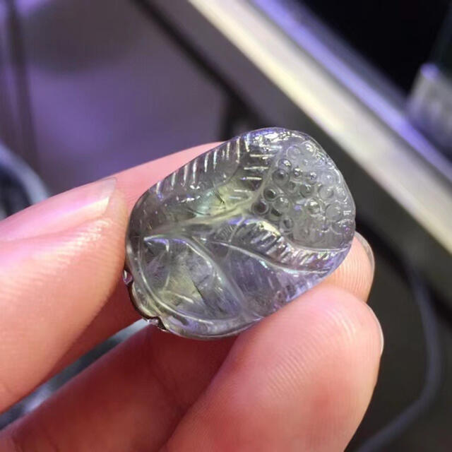 ⭐︎【高級】プラチナタイチンルチルクォーツ ルース 貔貅 7.6g 【10