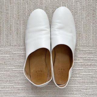 que shoes／plain／White(ローファー/革靴)