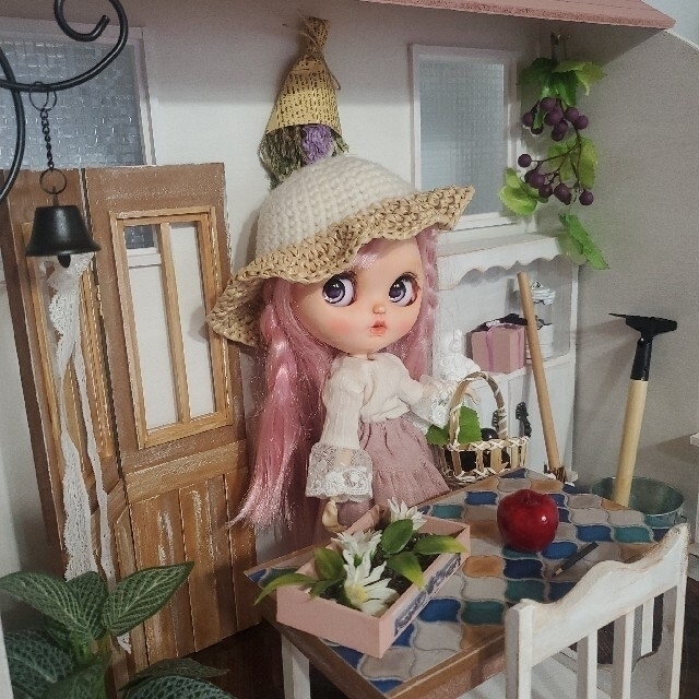 ピンクの屋根の小屋*°ドールハウス*°ハンドメイド*ブライスやリカちゃんなどに