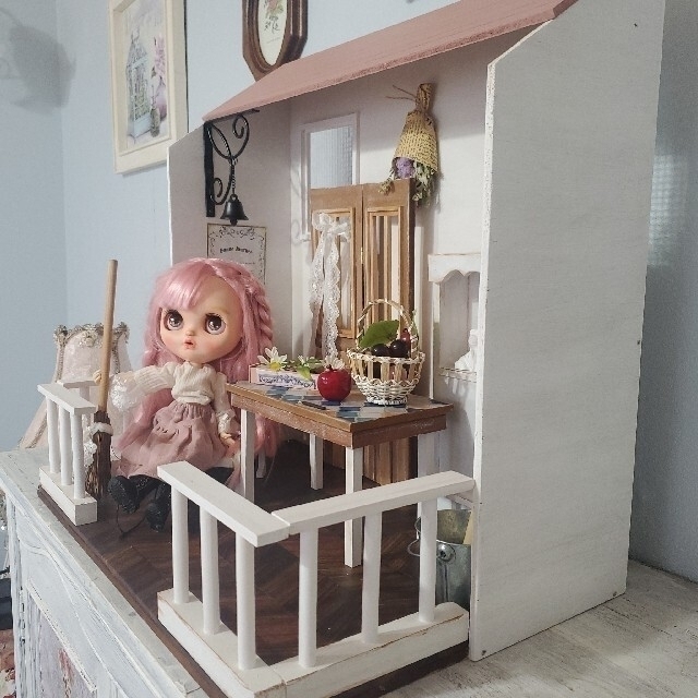 専用品】ピンク瓦屋根*ガーデン小屋*ドールハウス*ハンドメイド*プチ