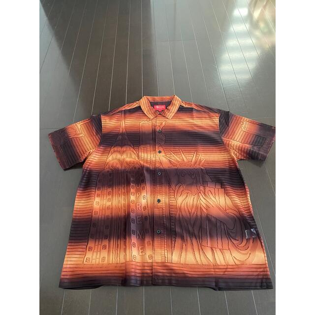 SUPREME Liberty Lace S/S Shirt Orange L apovelprime.com.br