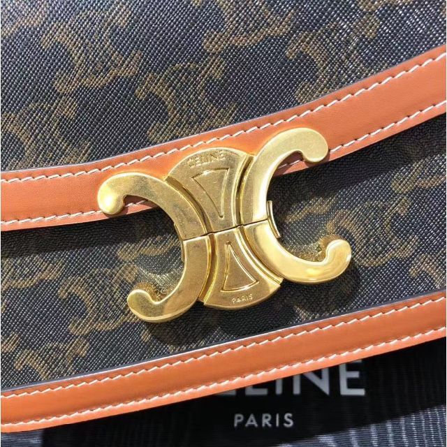 ーバッグで CELINE カーフスキン タンの通販 by ee's shop|ラクマ