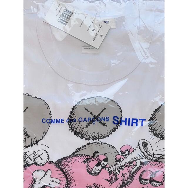 COMME des GARCONS(コムデギャルソン)の新品 コムデギャルソンシャツ カウズ KAWS Tシャツ 限定コラボ XLサイズ メンズのトップス(Tシャツ/カットソー(半袖/袖なし))の商品写真