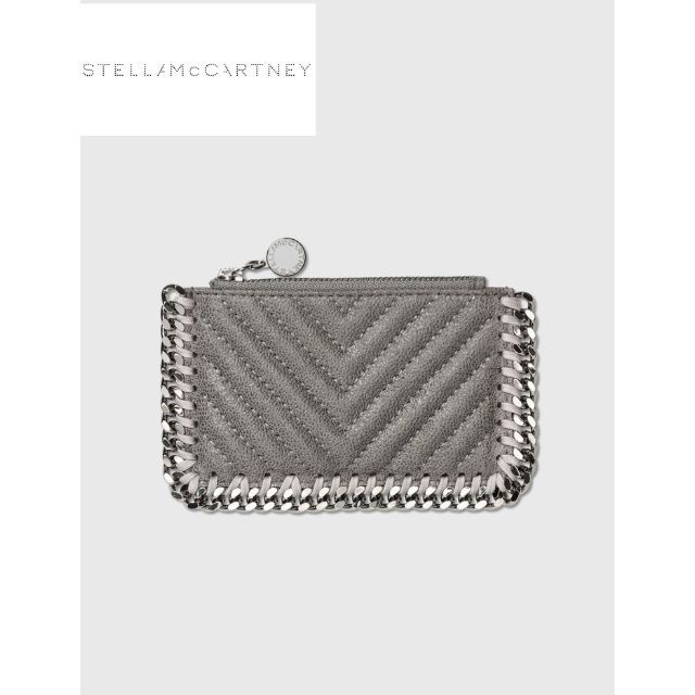 【特価】 - McCartney Stella STELLA キルティングカードホル シェブロン ファラベラ MCCARTNEY 名刺入れ+定期入れ