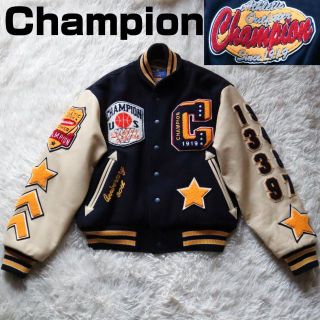 チャンピオン(Champion)の【限定200着】チャンピオン Champion フルデコスタジャン 袖レザー(スタジャン)