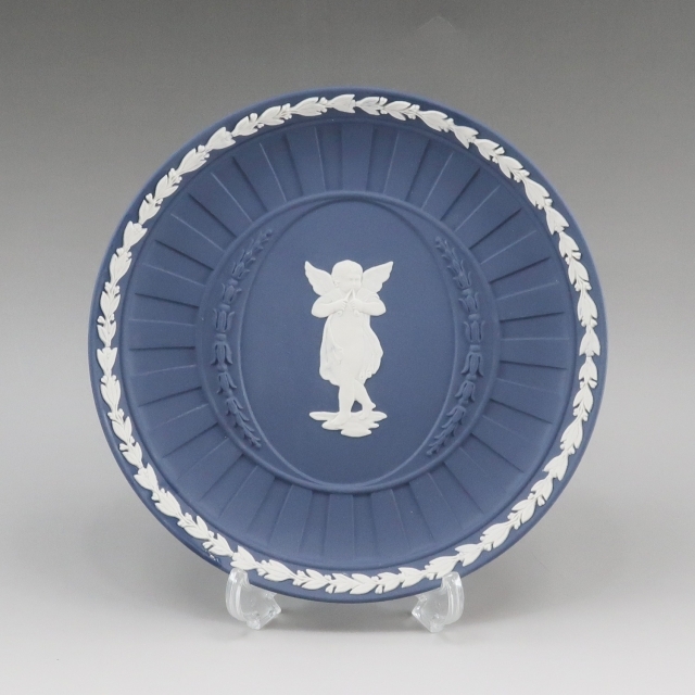 【Wedgwood】ウェッジウッド ジャスパー ポートランドブルー 飾り皿 プレート _ 食器