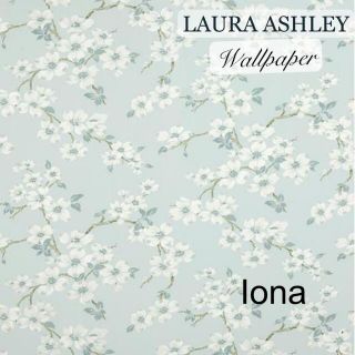 ローラアシュレイ(LAURA ASHLEY)のローラアシュレイ UK製壁紙アイオナ　ダックエッグ　新品1本のみ(ロールスクリーン)