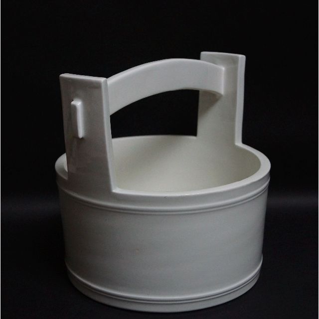 茶道具 白磁手桶水指 花器 花入 花生 華道 水屋道具