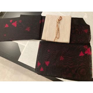 漆黒　紗　着物　リユース(着物)