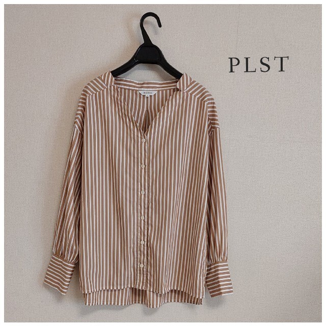 PLST(プラステ)の◆ちゃっぴー様専用◆プラステ☆ストライプブラウス　sizeS レディースのトップス(シャツ/ブラウス(長袖/七分))の商品写真