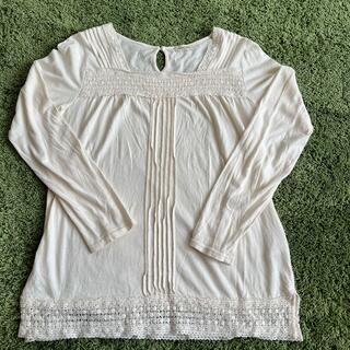 サマンサモスモス(SM2)のSM2  カットソー　刺繍(Tシャツ(長袖/七分))