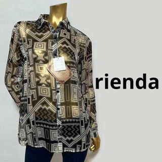 リエンダ(rienda)の【1067】rienda ネイティブ柄 シースルー シャツ F(シャツ/ブラウス(長袖/七分))