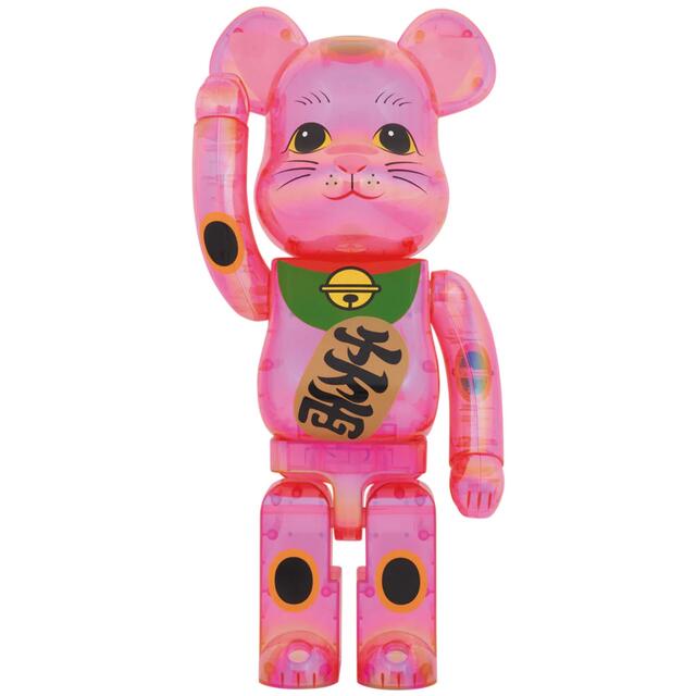 【新品未開封】BE@RBRICK 招き猫 桃色透明メッキ 1000％おもちゃ