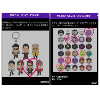 三代目JSoulBrothers☆LIVEグッズ☆キーホルダー☆缶バッジ☆美品(ミュージシャン)