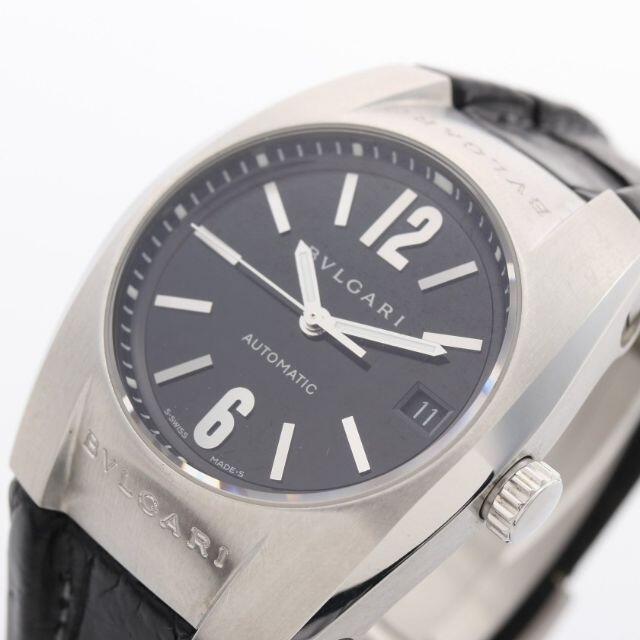 Cランク エルゴン ボーイズ 腕時計 自動巻き SS レザー ブラック文字盤