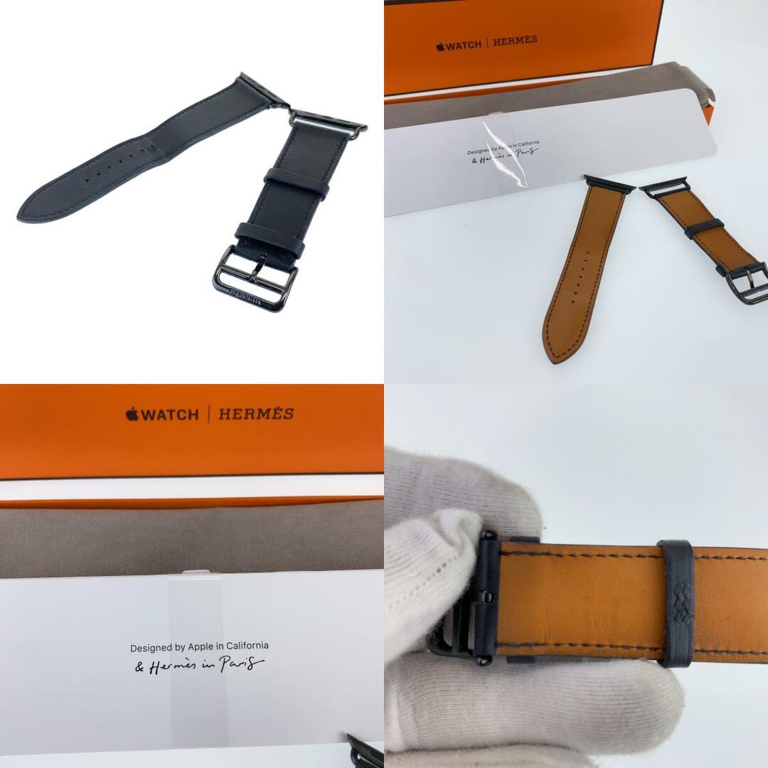 HERMES エルメス シンプルトゥールレザーストラップ ブラック ブラウン