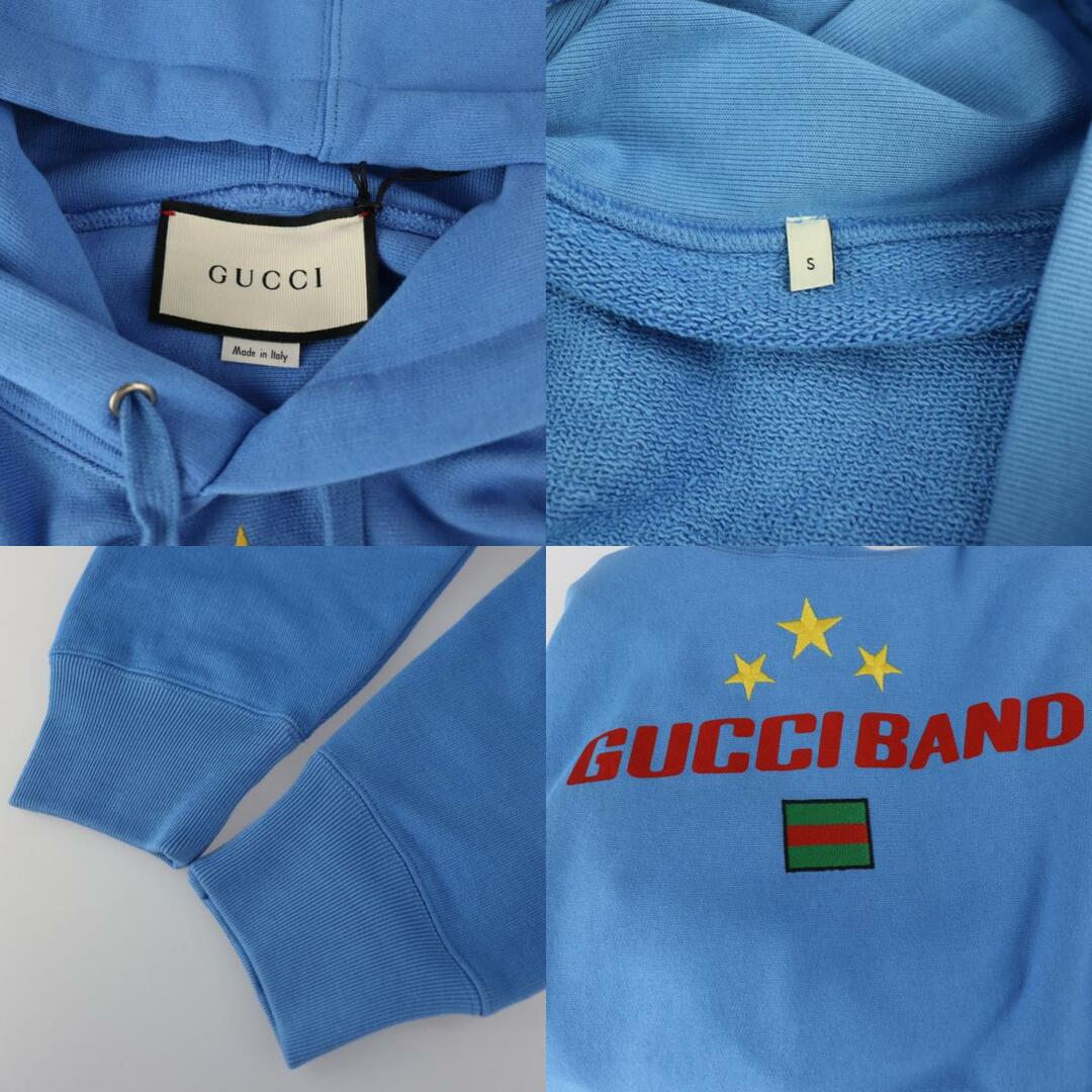 Gucci - GUCCI グッチ パーカー 560502 コットン ブルー バンドスター