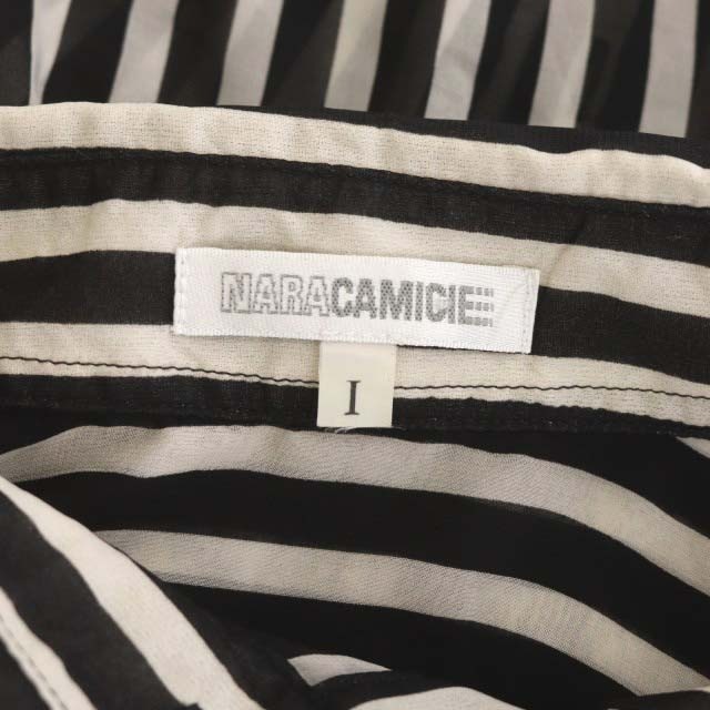 NARACAMICIE(ナラカミーチェ)のナラカミーチェ NARA CAMICIE シャツ ブラウス 1 黒 オフホワイト レディースのトップス(シャツ/ブラウス(半袖/袖なし))の商品写真