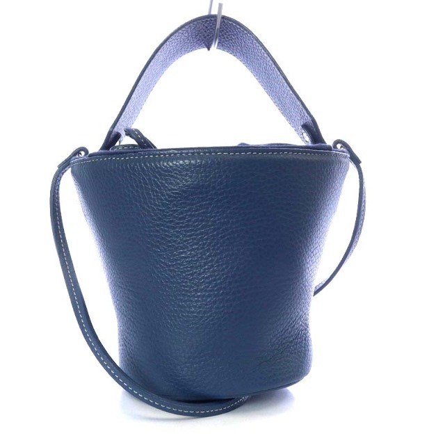 アヤコ Pottery Bag ハンドバッグ ワンハンドル ショルダーバッグ 紺12-22cmタテ