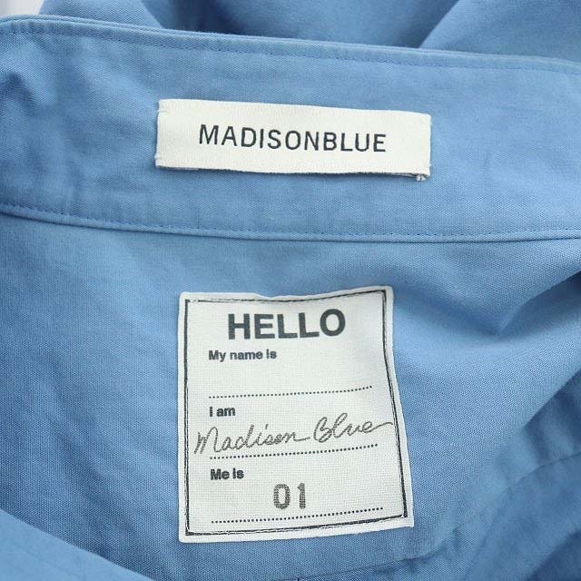 マディソンブルー MADISONBLUE スタンドカラーシャツ 01 青 2