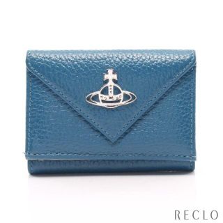 ヴィヴィアンウエストウッド(Vivienne Westwood)のヴィヴィアン JOHANNA ENVELOPE 三つ折り財布 レザー ブルー(財布)