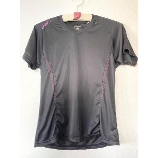 アシックス(asics)のアシックスasics レディース　スポーツ半袖Tシャツブラック吸汗性  Lサイズ(ウェア)