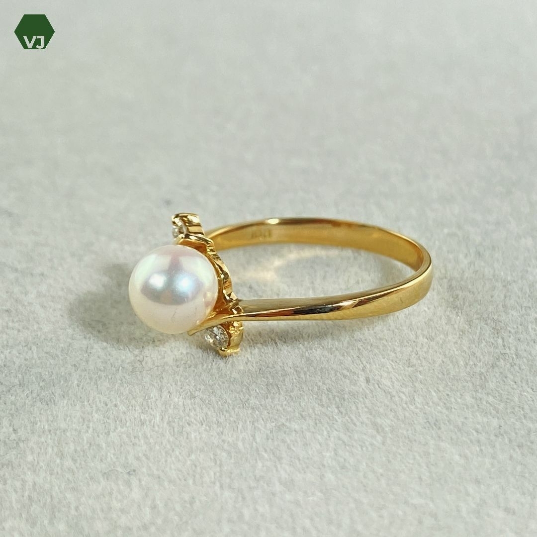16-22】パール ダイヤモンド リング D0.06ct リング(指輪) 16-22】パール ダイヤモンド リング D0.06ct リング(指輪)