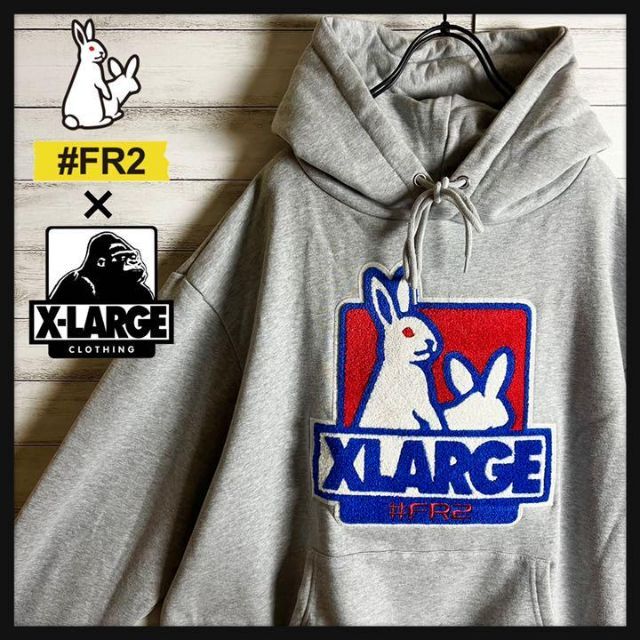 FR2 XLARGE  パーカー　グレー