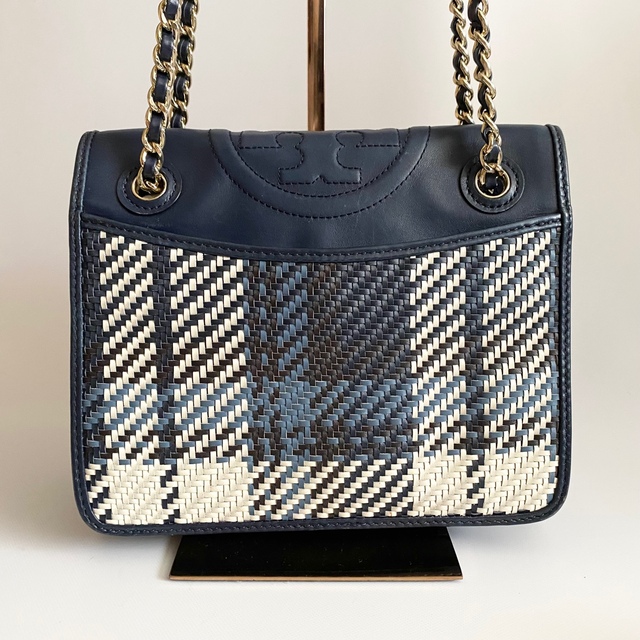 Tory Burch(トリーバーチ)のa美品 トリーバーチ 2wayダブルチェーン フレミング 編み ショルダーバッグ レディースのバッグ(ショルダーバッグ)の商品写真