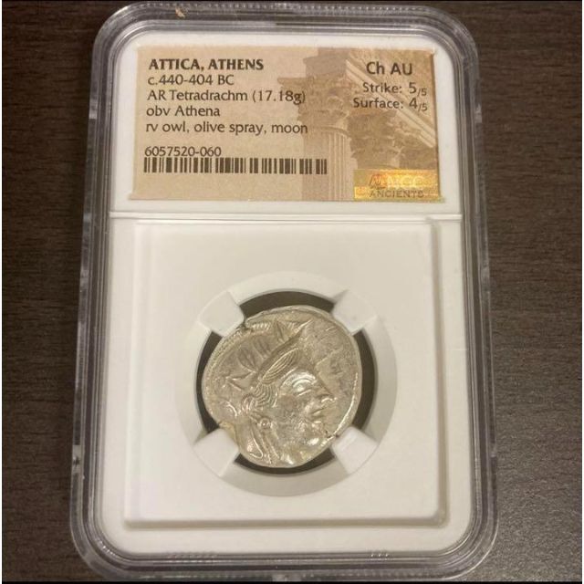 テトラドラクマ銀貨　NGC ChAU 5/5 4/5