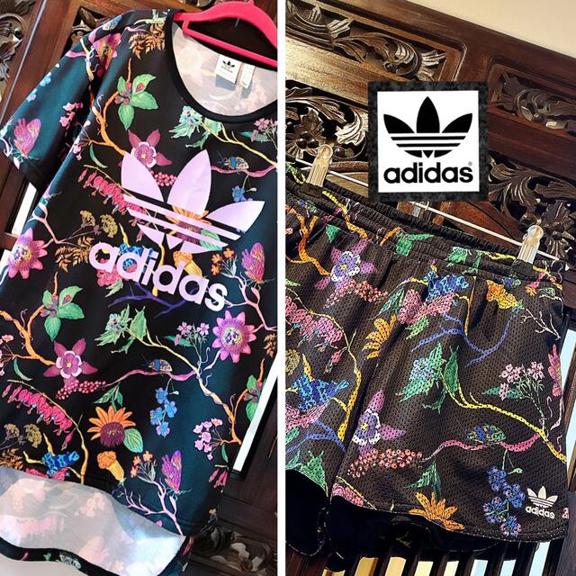 アディダス ファーム エスニック 花柄 セットアップ パンツ Tシャツ ジャージ | フリマアプリ ラクマ