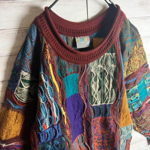 【激レア】coogi クージー 編込み ニット 即完売モデル 希少 入手困難