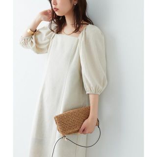 ナチュラルクチュール(natural couture)のボレロ付きマルチWAY麻混キャミワンピース(ロングワンピース/マキシワンピース)