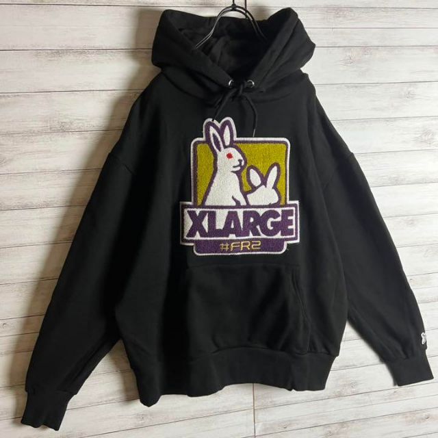 【最高デザイン】 FR2 XLARGE 限定コラボ パーカー パイルロゴ