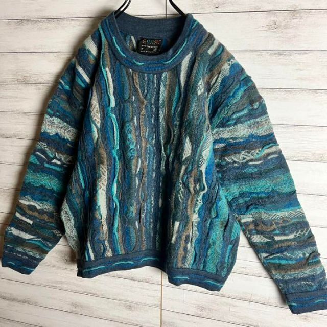 COOGI(クージー)の【激レア】coogi クージー 立体 編込み 3Dニット 即完売モデル 希少 メンズのトップス(ニット/セーター)の商品写真