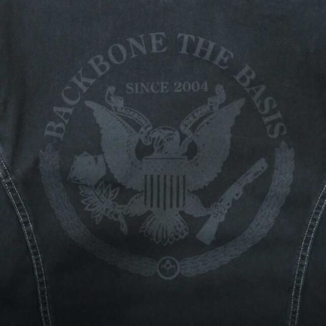 BACKBONE(バックボーン)のBACKBONE THE BASIS バックプリント ブルゾン S ブラック  メンズのジャケット/アウター(ブルゾン)の商品写真