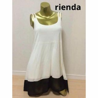 リエンダ(rienda)の【0983】rienda 部屋着 シースルー フレア ワンピース M(ルームウェア)