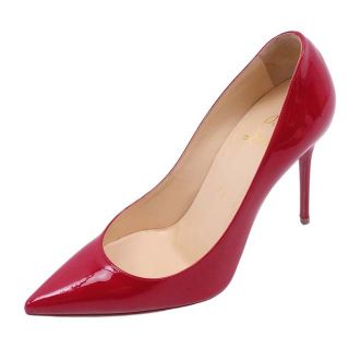 クリスチャンルブタン(Christian Louboutin)のクリスチャンルブタン パンプス エナメルレザー シューズ 37 1/2 レッド(ハイヒール/パンプス)