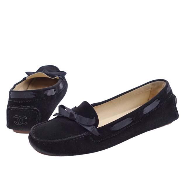 CHANEL(シャネル)のシャネル パンプス ローファー ココマーク リボン レディース 37 ブラック レディースの靴/シューズ(ハイヒール/パンプス)の商品写真