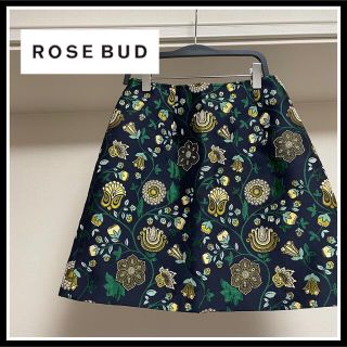 ローズバッド(ROSE BUD)の人気★ローズバッド★ボタニカル柄スカート(ミニスカート)