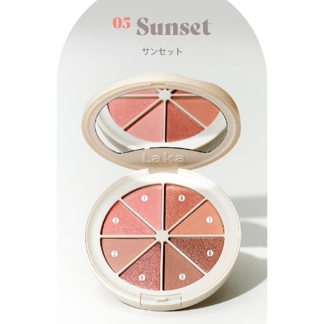 LAKA  ラカ　アイシャドウパレット05 sunset　サンセット コスメ/美容のベースメイク/化粧品(アイシャドウ)の商品写真