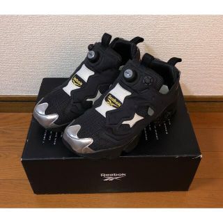 良品 REEBOK PUMP FURY 25cm ブラック シルバー 黒 銀 灰