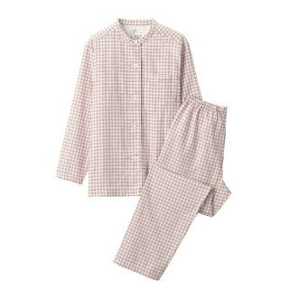 ムジルシリョウヒン(MUJI (無印良品))の〓新品〓 無印良品 脇に縫い目のない二重ガーゼスタンドカラーパジャマ／Ｌ～XL(パジャマ)