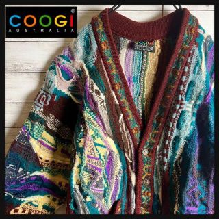 COOGI - 【激レア】coogi クージー 立体 編込み 3Dニット カーディガン