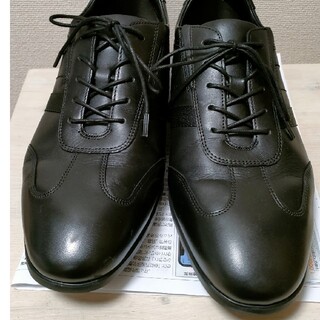 アシックス(asics)のtexcy luxe  革靴　メンズ　24.5cm　ブラック(ドレス/ビジネス)