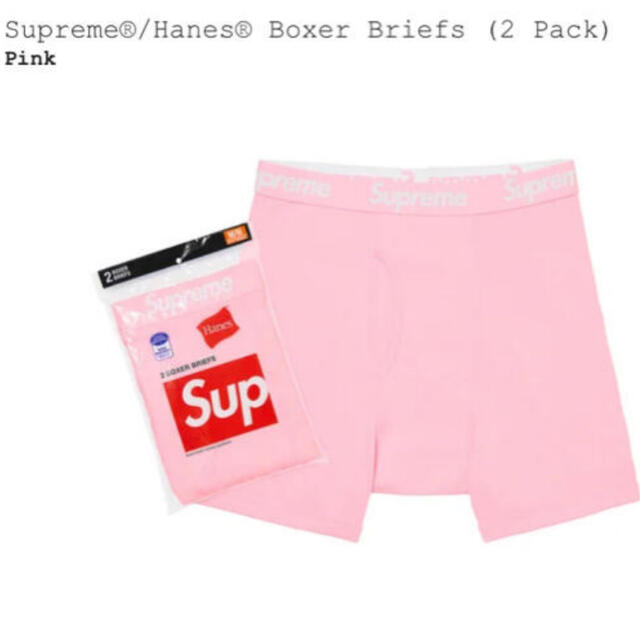 supreme Hanes ボクサーパンツ　ピンク