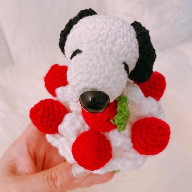 あみぐるみ????いちごのデコレーションワンちゃん